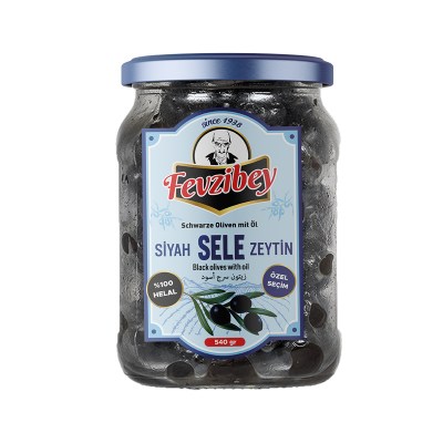 Siyah Zeytin Gemlik Yağli Sele Jumbo