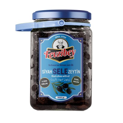 Siyah Zeytin Gemlik Yağli Sele Jumbo